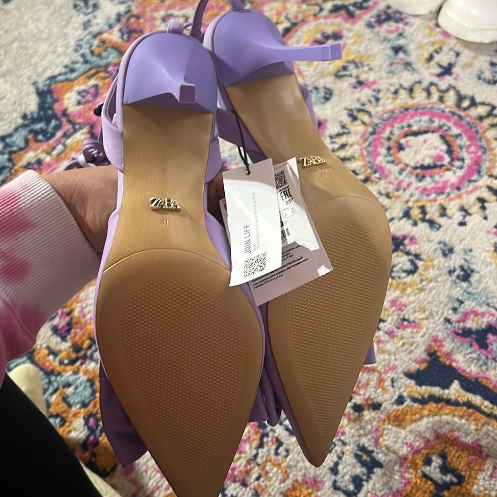 Zara bloggers lavender slingback bow heels - Picture 9 of 12